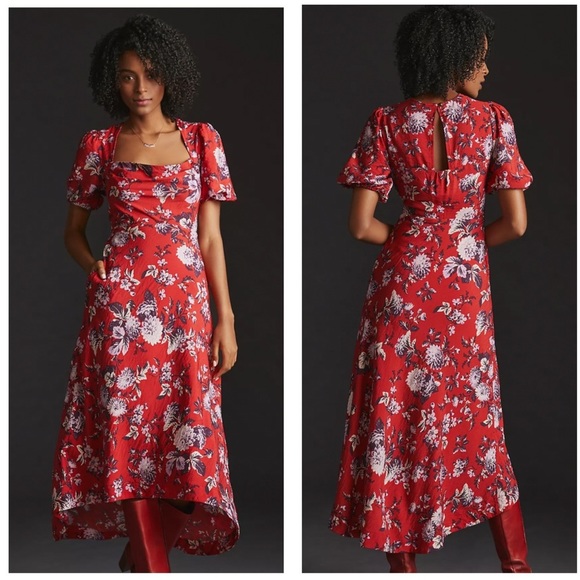 ANTHROPOLOGIE Maeve puff Sleeve Dress - Picture 1 of 6